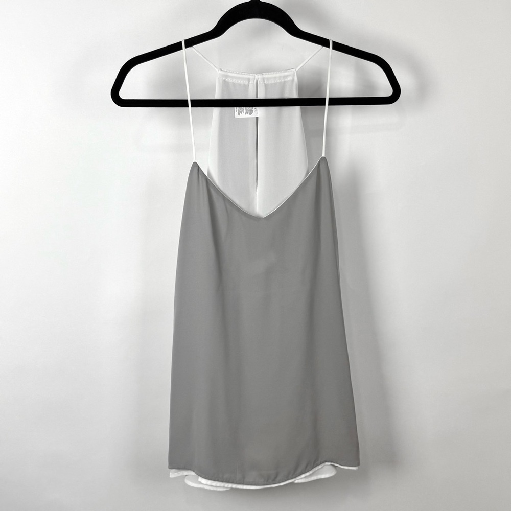 Express Gray & White Camisole Top